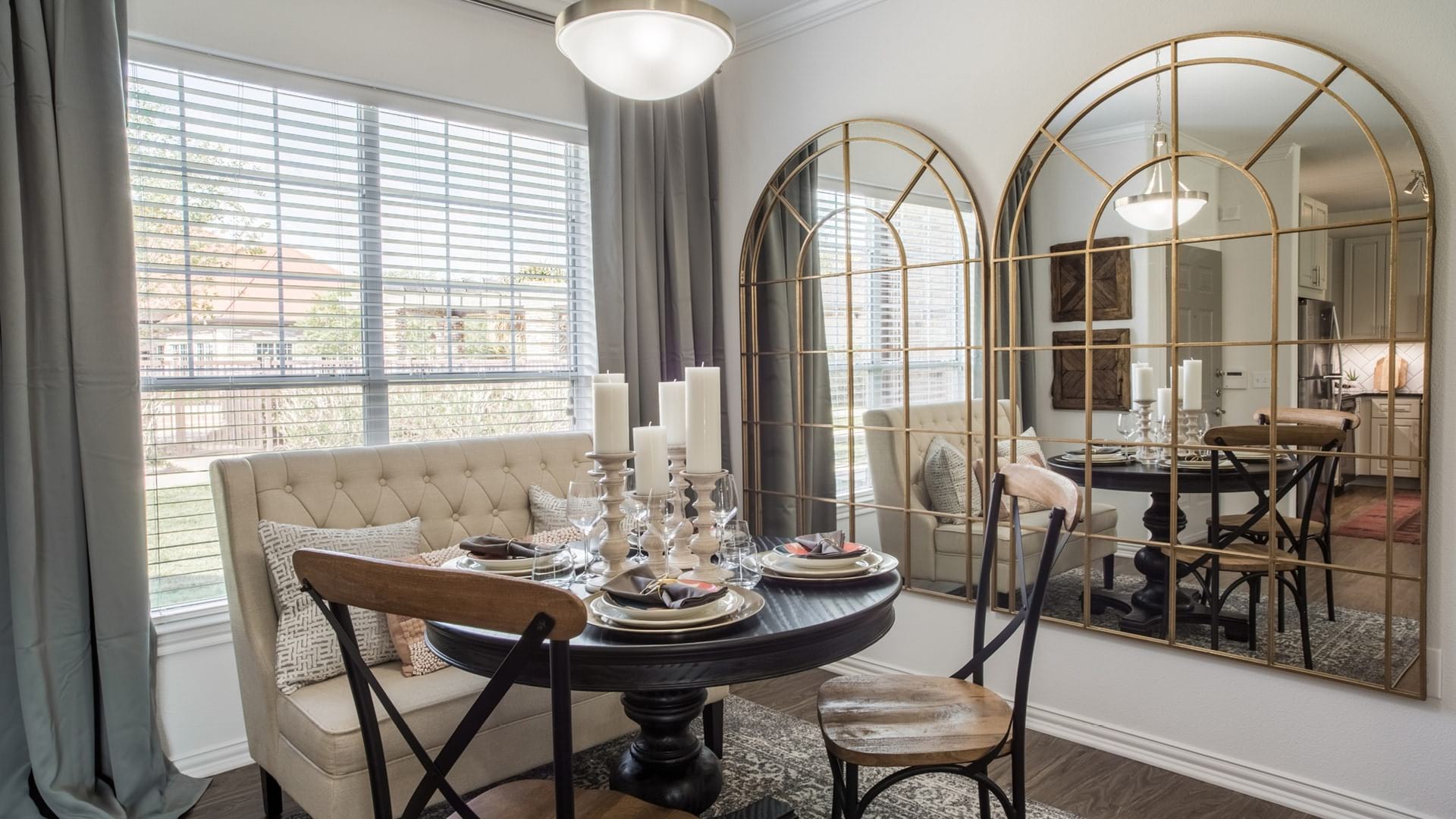 Dining room with natural light